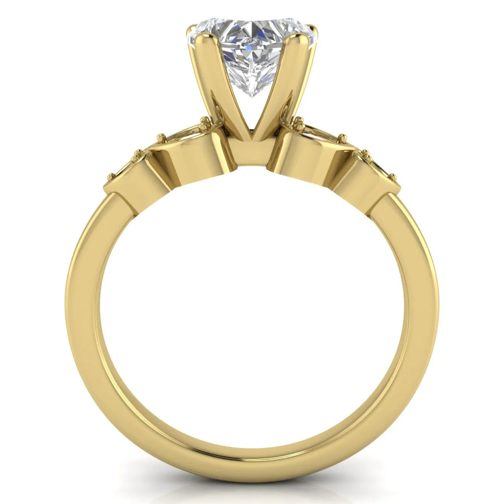 Classic Solitaire Ring with Vintage-Inspired Accent Details
