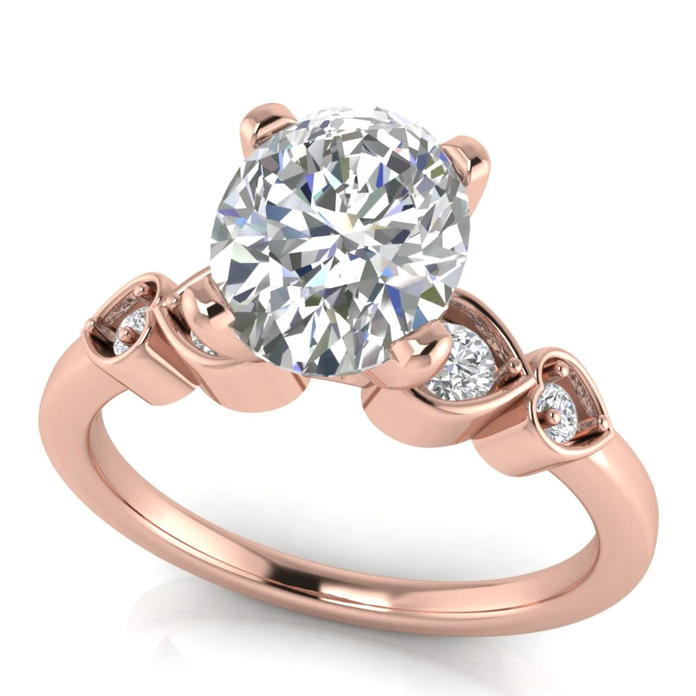 Classic Solitaire Ring with Vintage-Inspired Accent Details