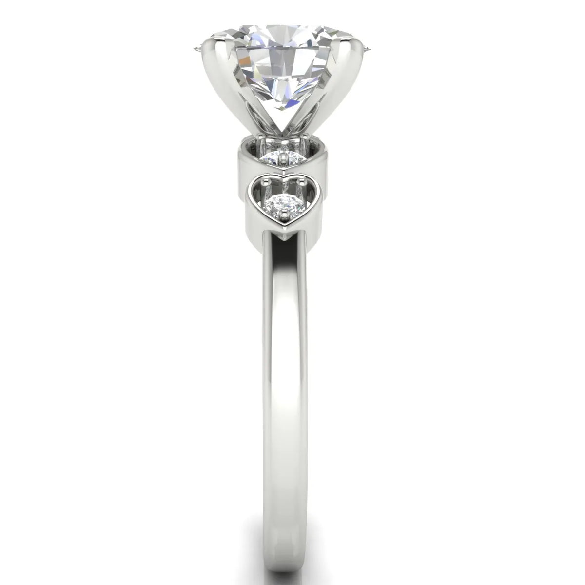Classic Solitaire Ring with Vintage-Inspired Accent Details
