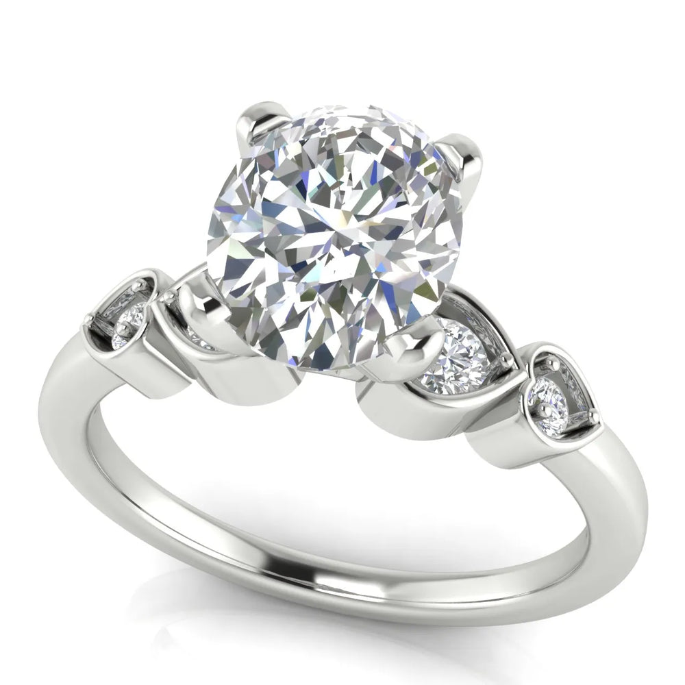 Classic Solitaire Ring with Vintage-Inspired Accent Details