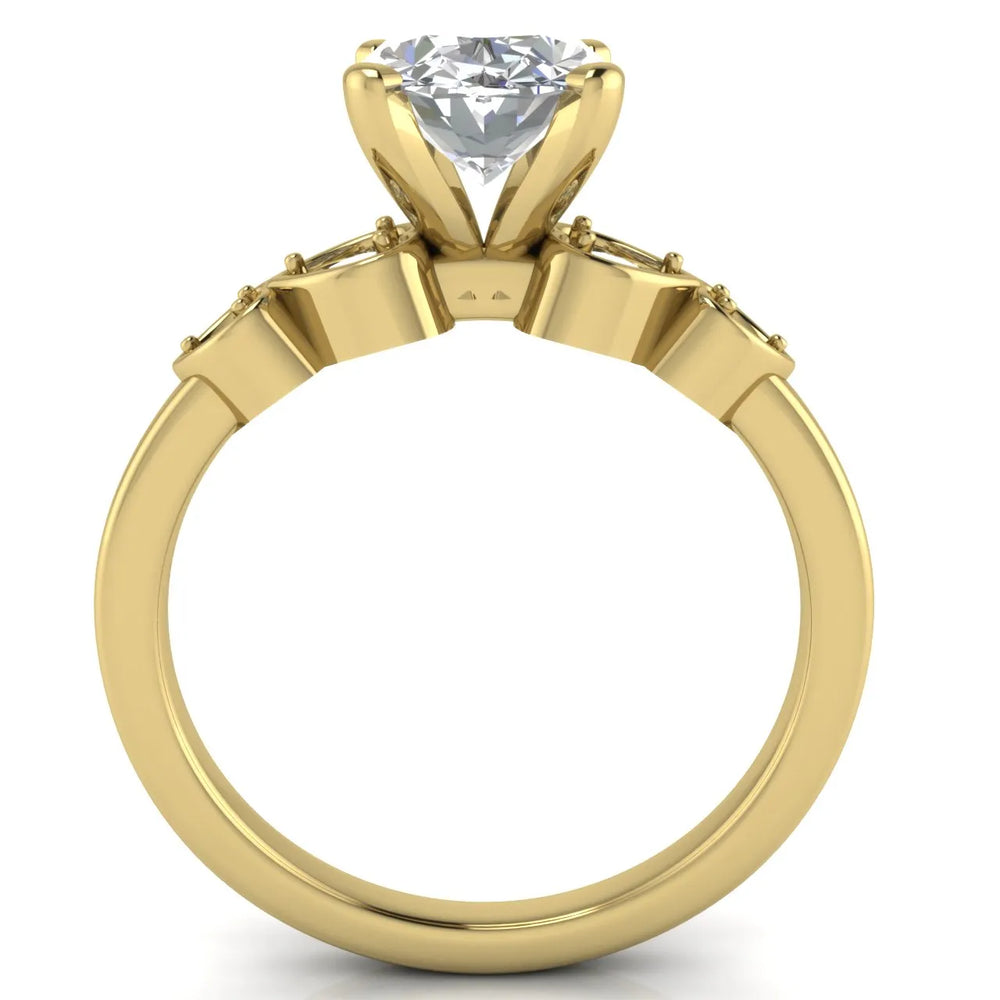 Classic Solitaire Ring with Vintage-Inspired Accent Details