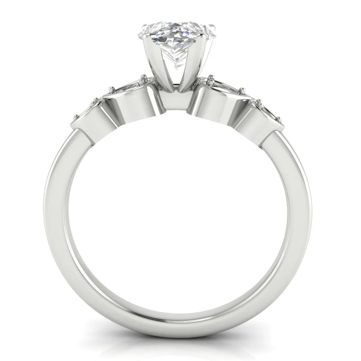 Classic Solitaire Ring with Vintage-Inspired Accent Details
