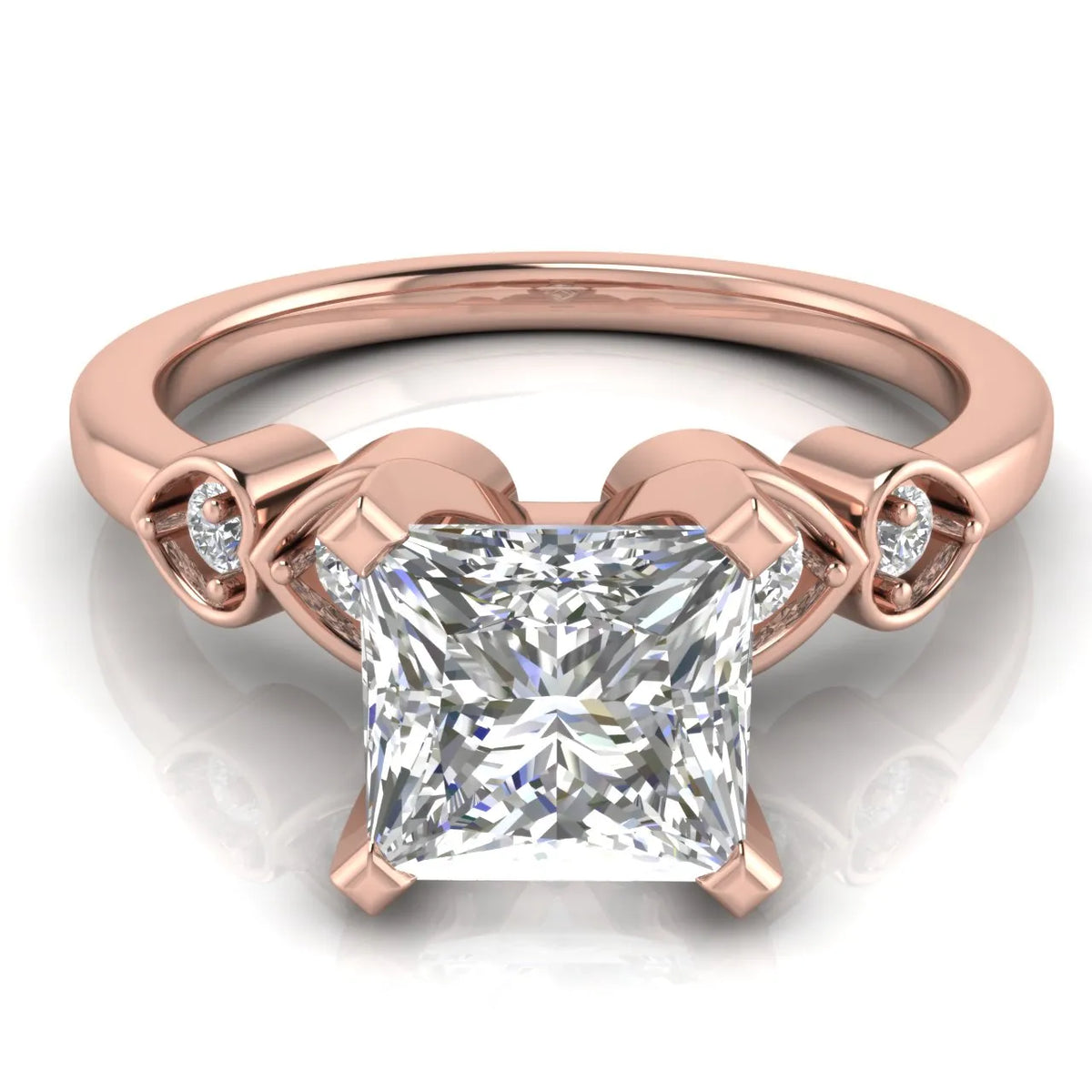 Classic Solitaire Ring with Vintage-Inspired Accent Details
