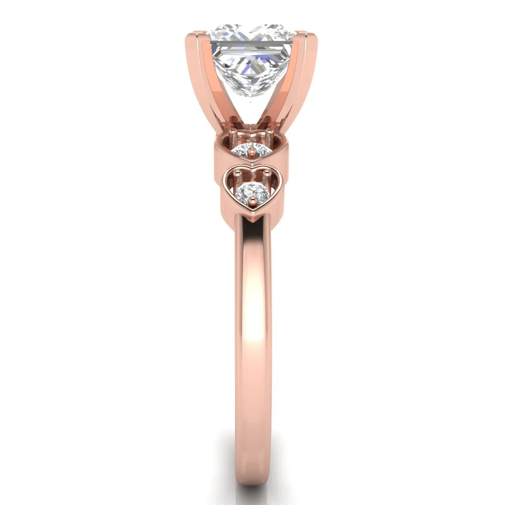 Classic Solitaire Ring with Vintage-Inspired Accent Details