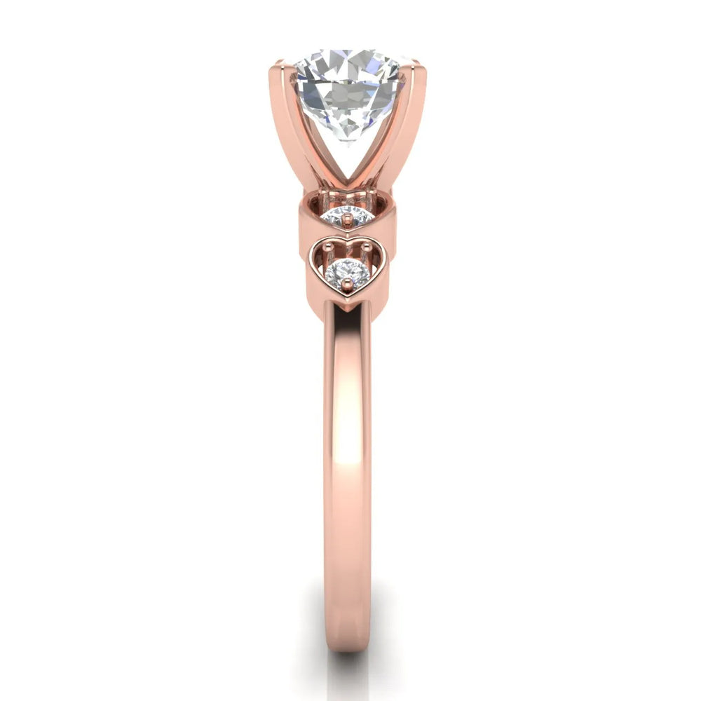 Classic Solitaire Ring with Vintage-Inspired Accent Details