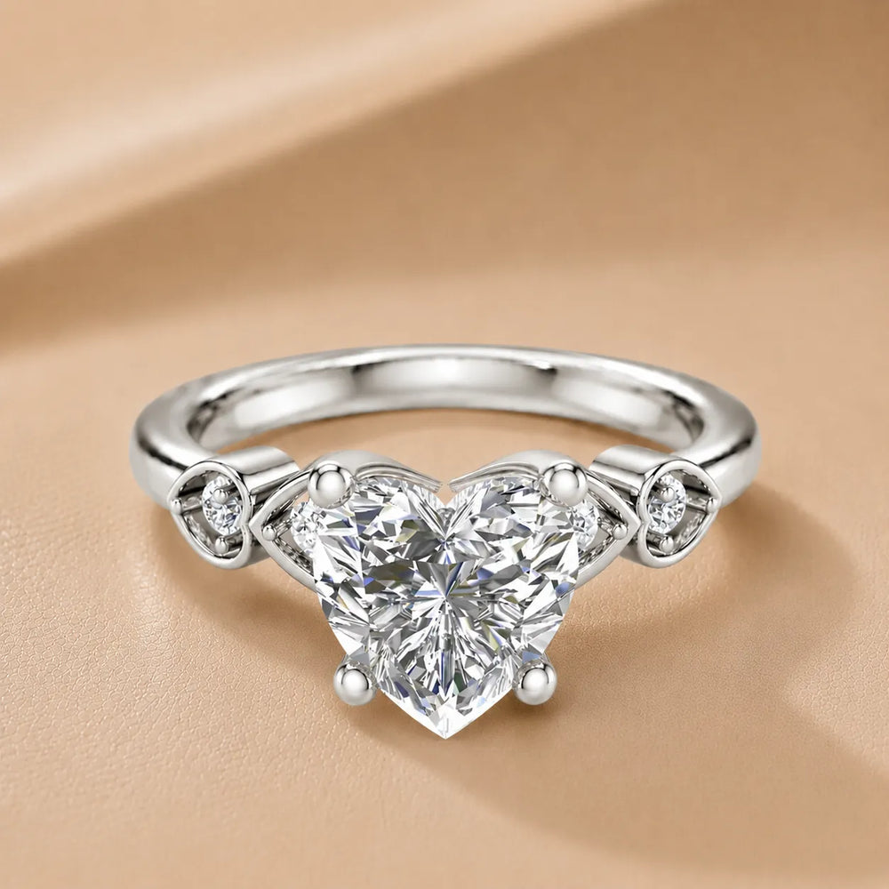 Classic Solitaire Ring with Vintage-Inspired Accent Details