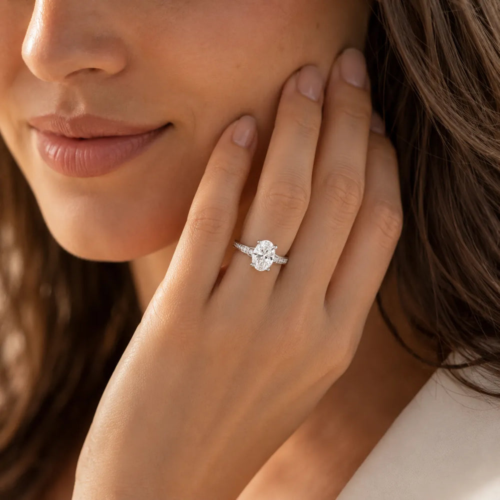 Vintage-Inspired Solitaire Ring with Accent Stone Details