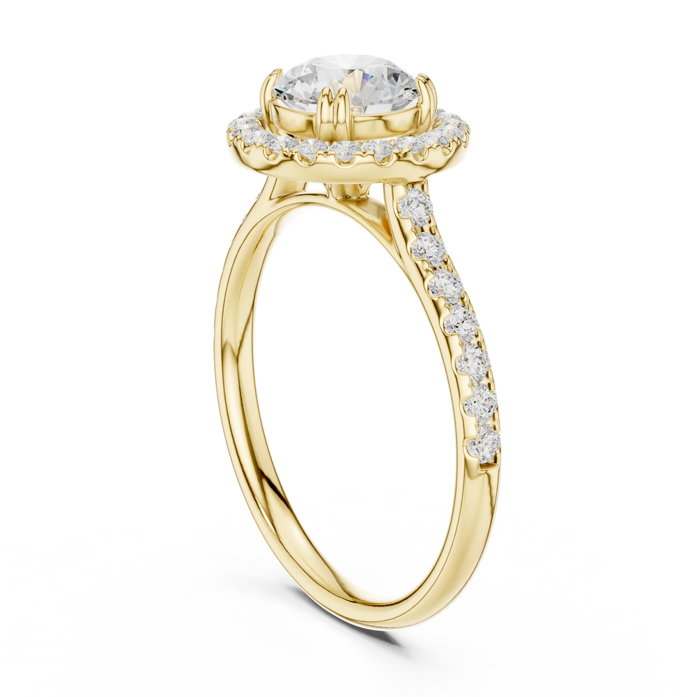 Aurora Halo Round Diamond Engagement Ring