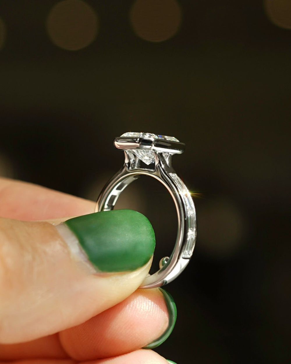 Radiant Cut Labgrown Engagement Ring