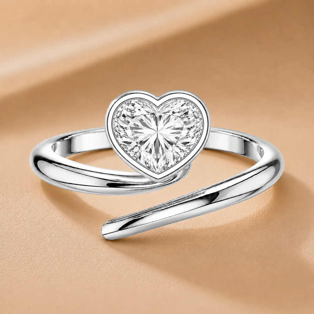 Elegant Pear-Cut Bezel Wrap Diamond Ring