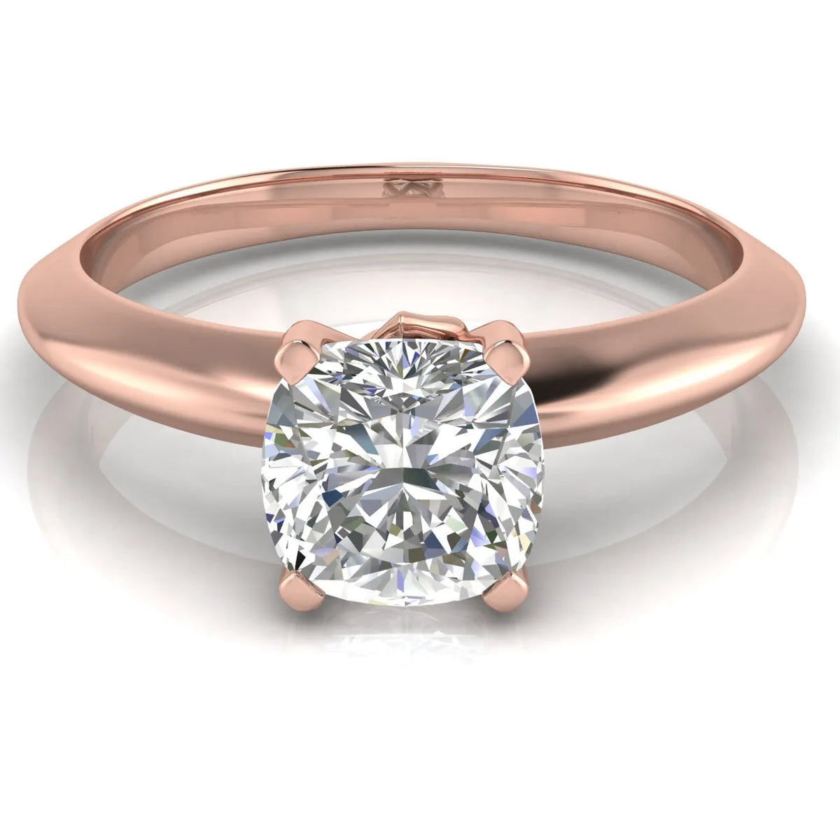 Romantic Solitaire Ring with Elegant Prong Setting