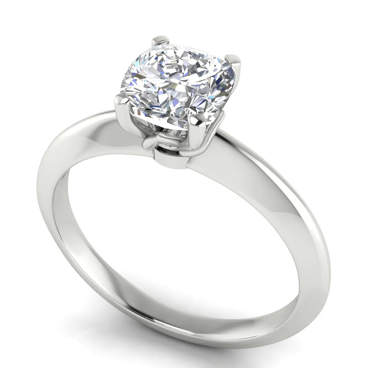 Romantic Solitaire Ring with Elegant Prong Setting