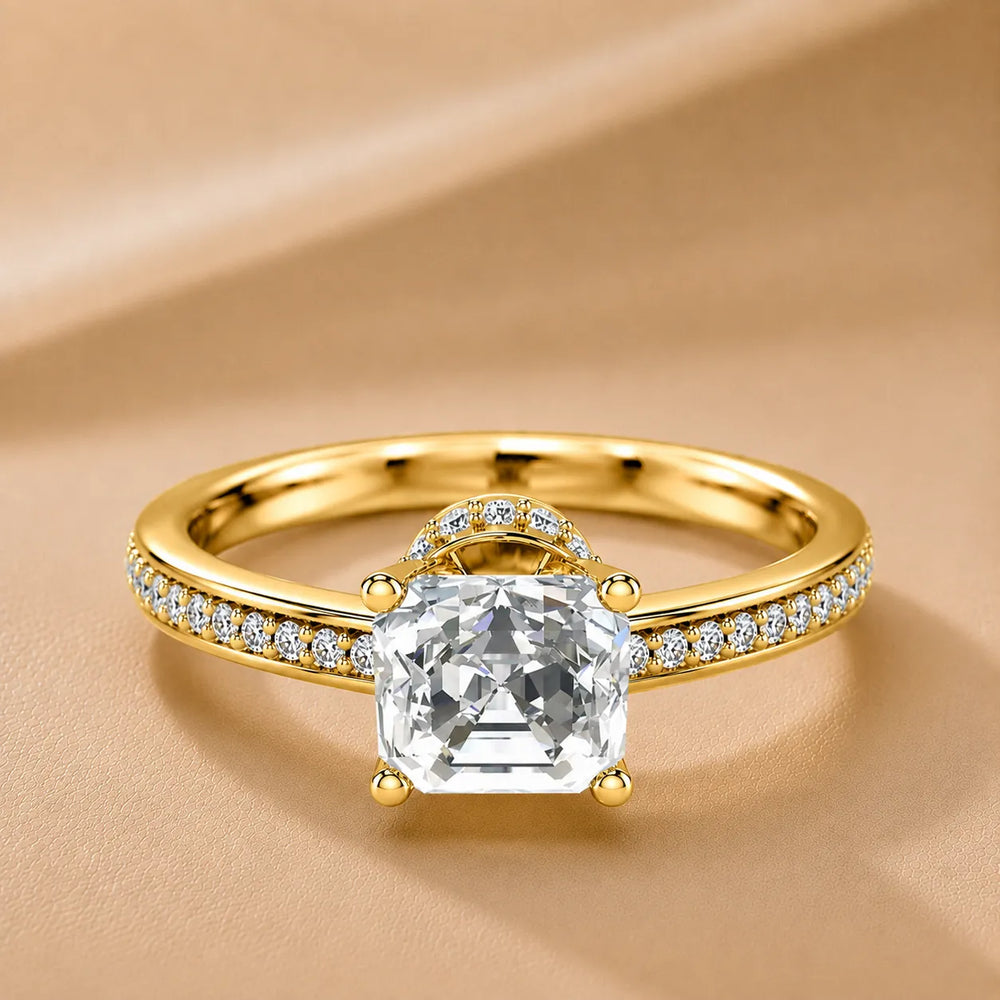 Delicate Pavé Accent Engagement Ring