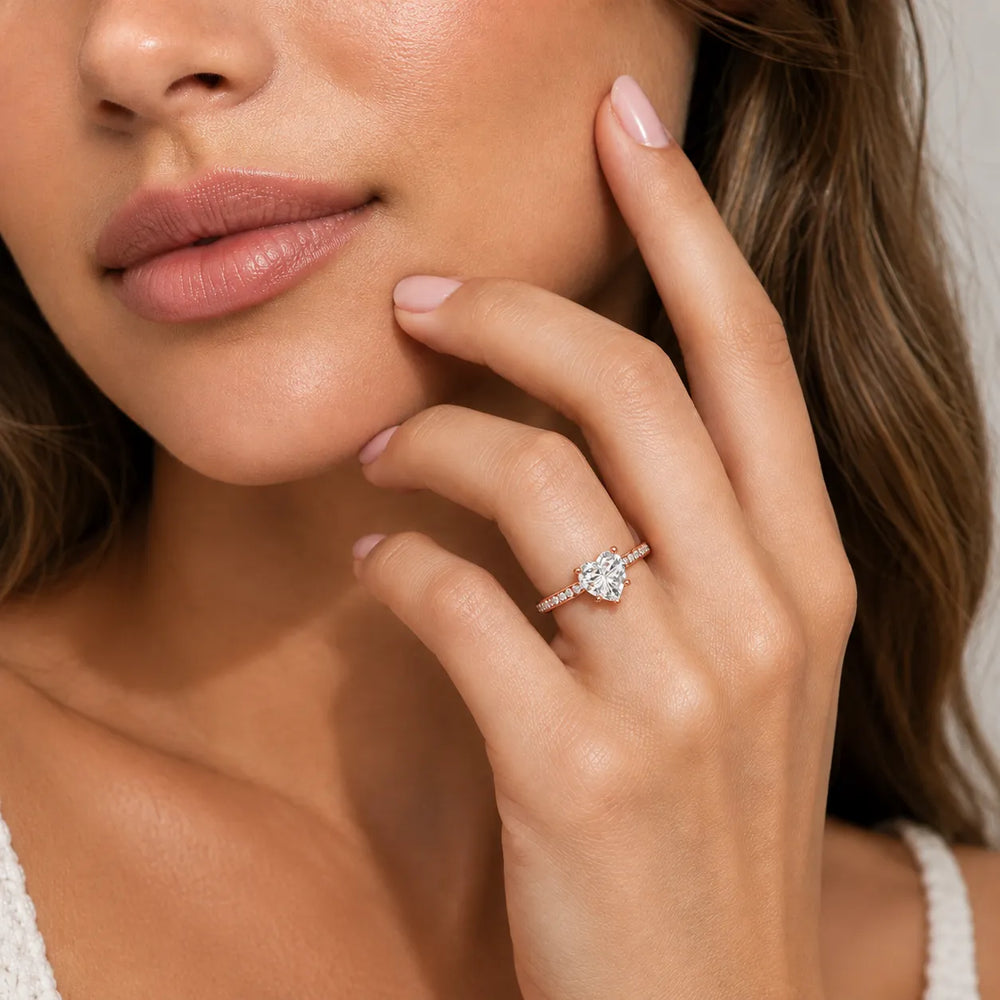 Delicate Pavé Accent Engagement Ring