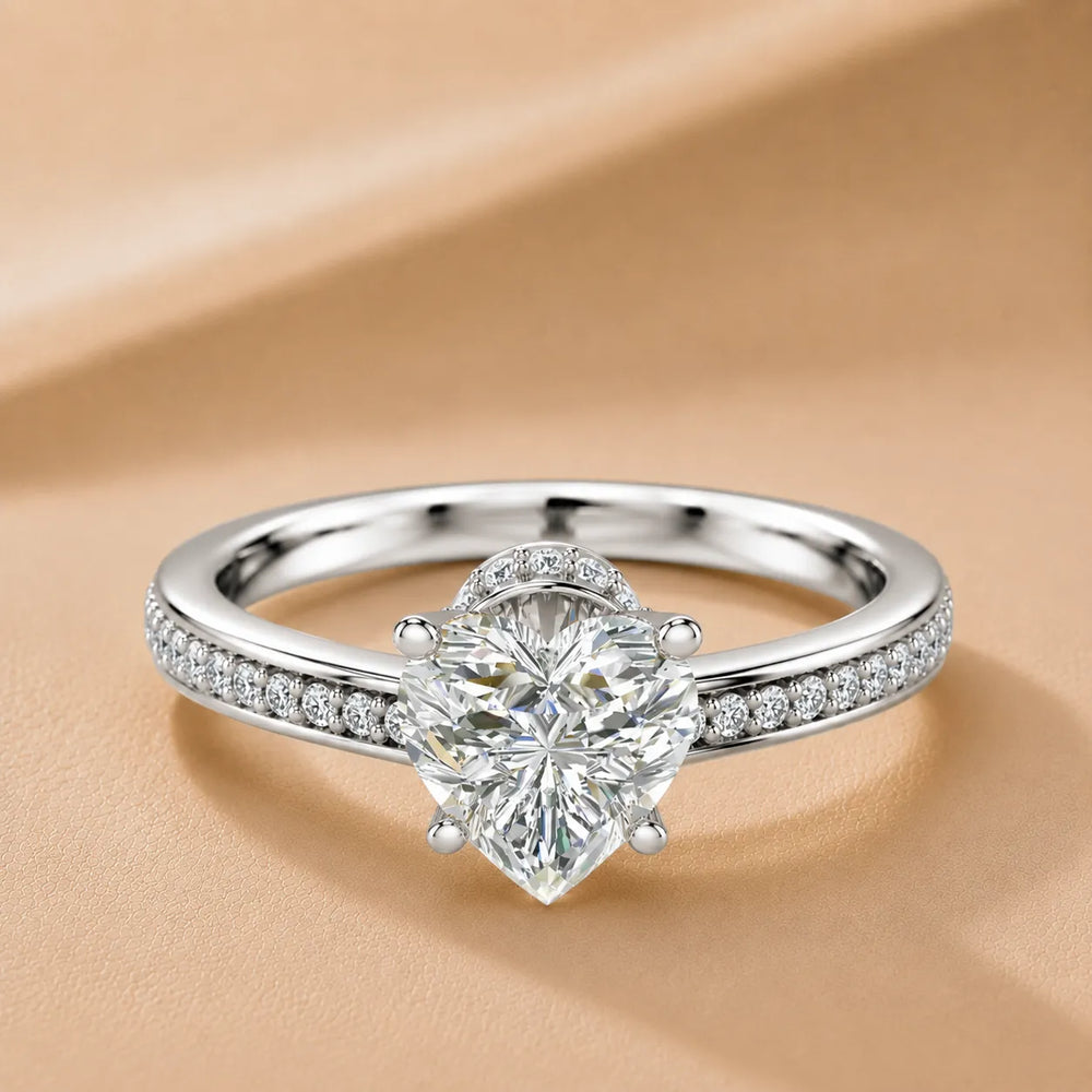 Delicate Pavé Accent Engagement Ring
