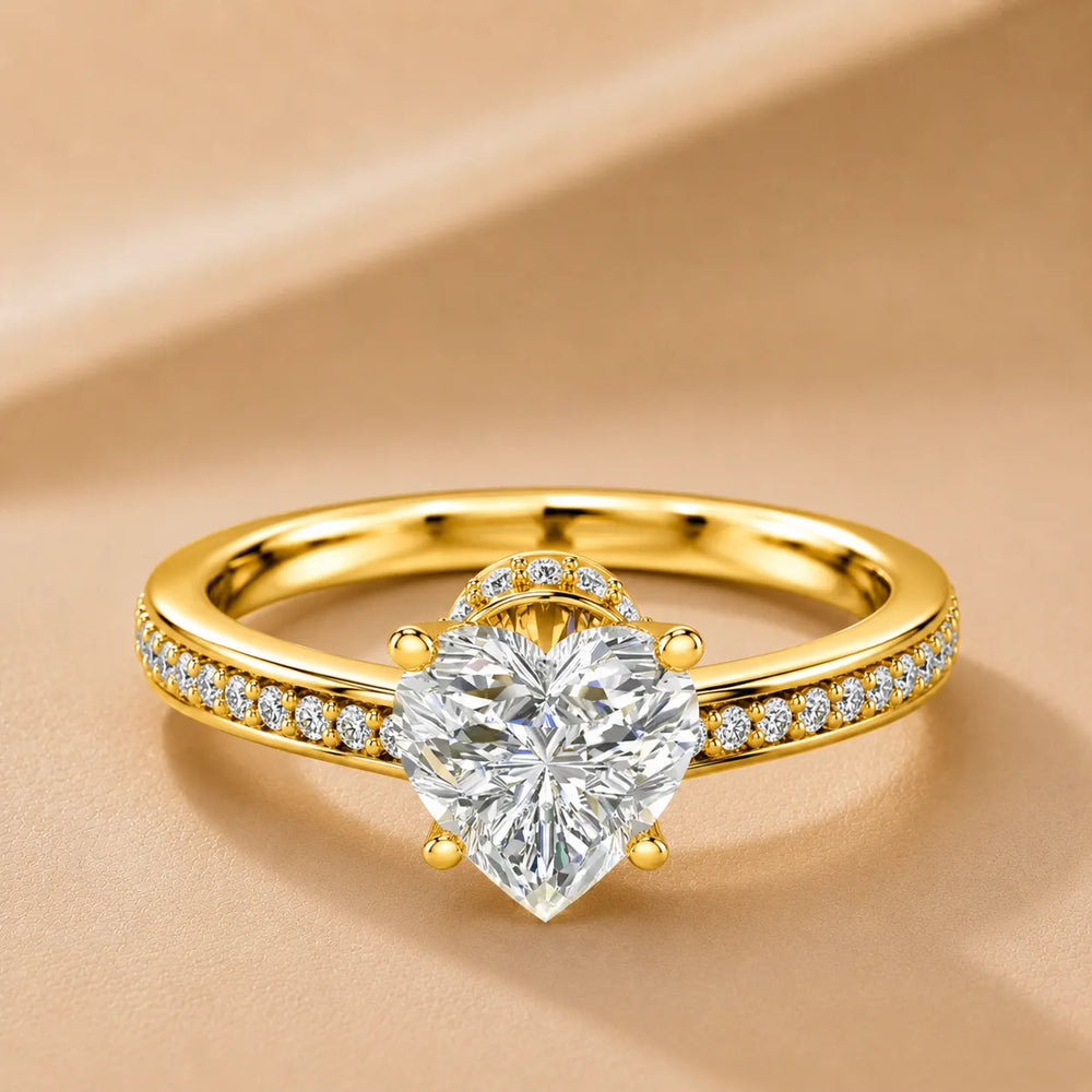 Delicate Pavé Accent Engagement Ring