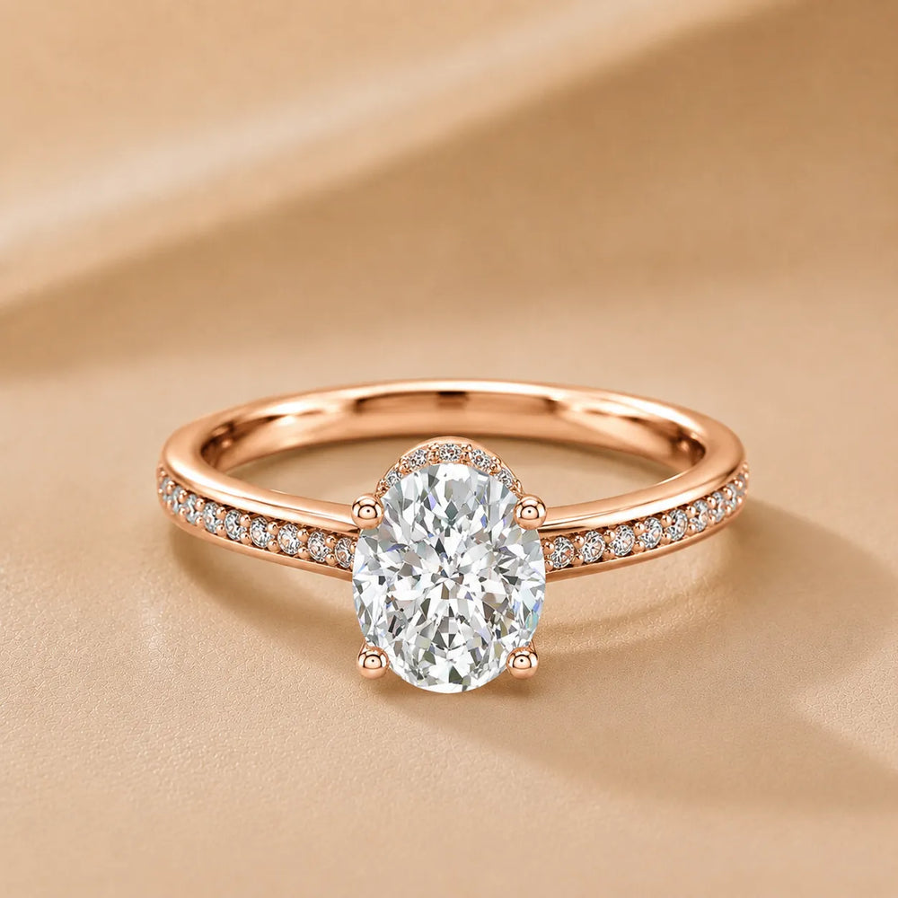 Delicate Pavé Accent Engagement Ring