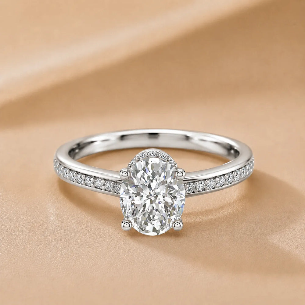 Delicate Pavé Accent Engagement Ring