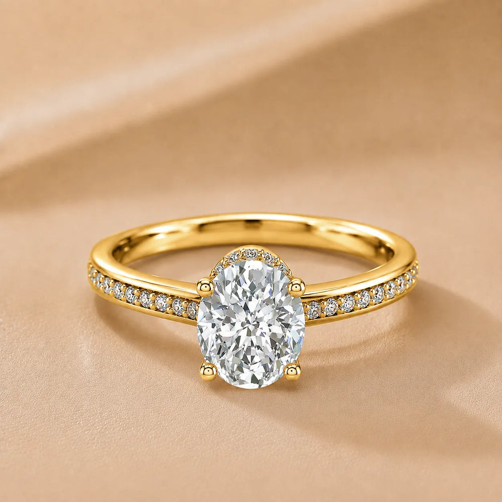 Delicate Pavé Accent Engagement Ring