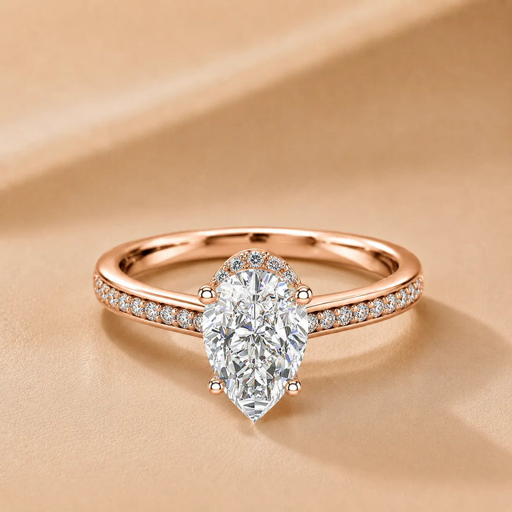 Delicate Pavé Accent Engagement Ring