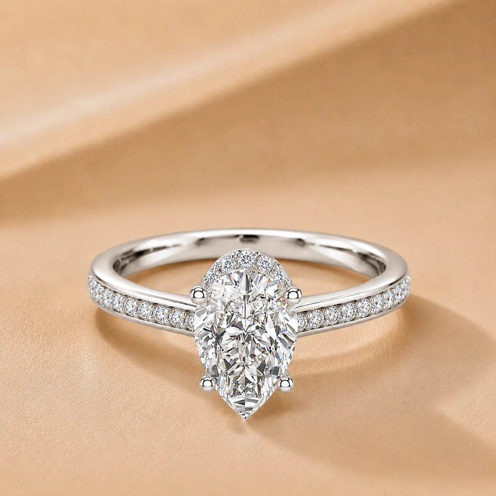 Delicate Pavé Accent Engagement Ring