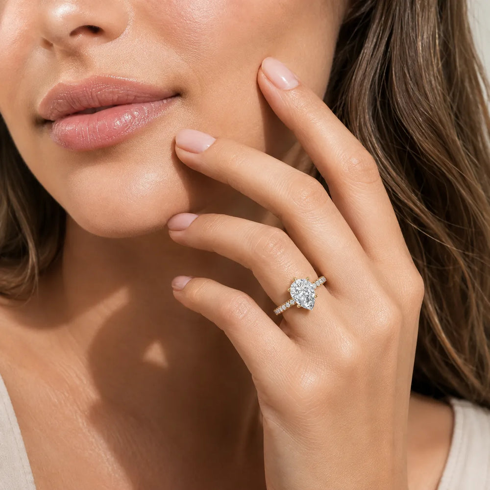 Delicate Pavé Accent Engagement Ring