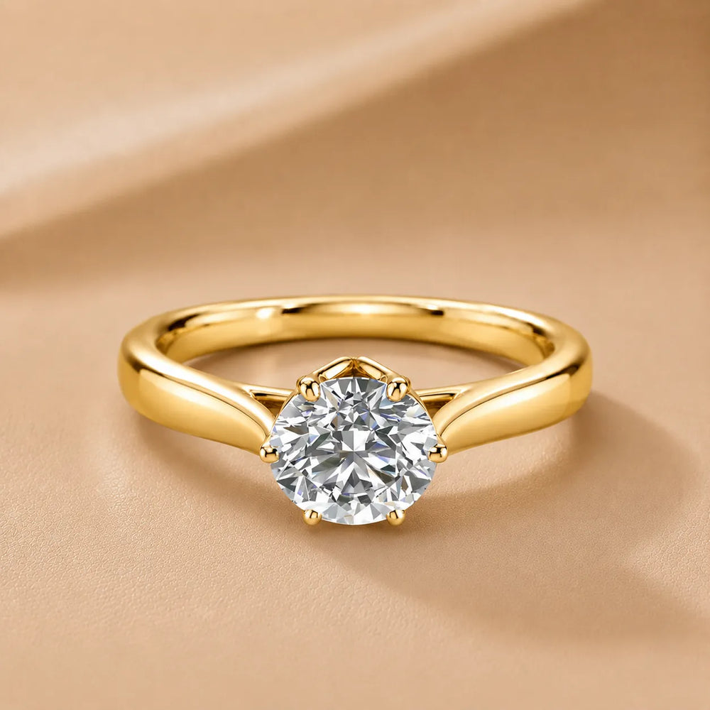 Classic Solitaire Ring with Elegant Center Stone