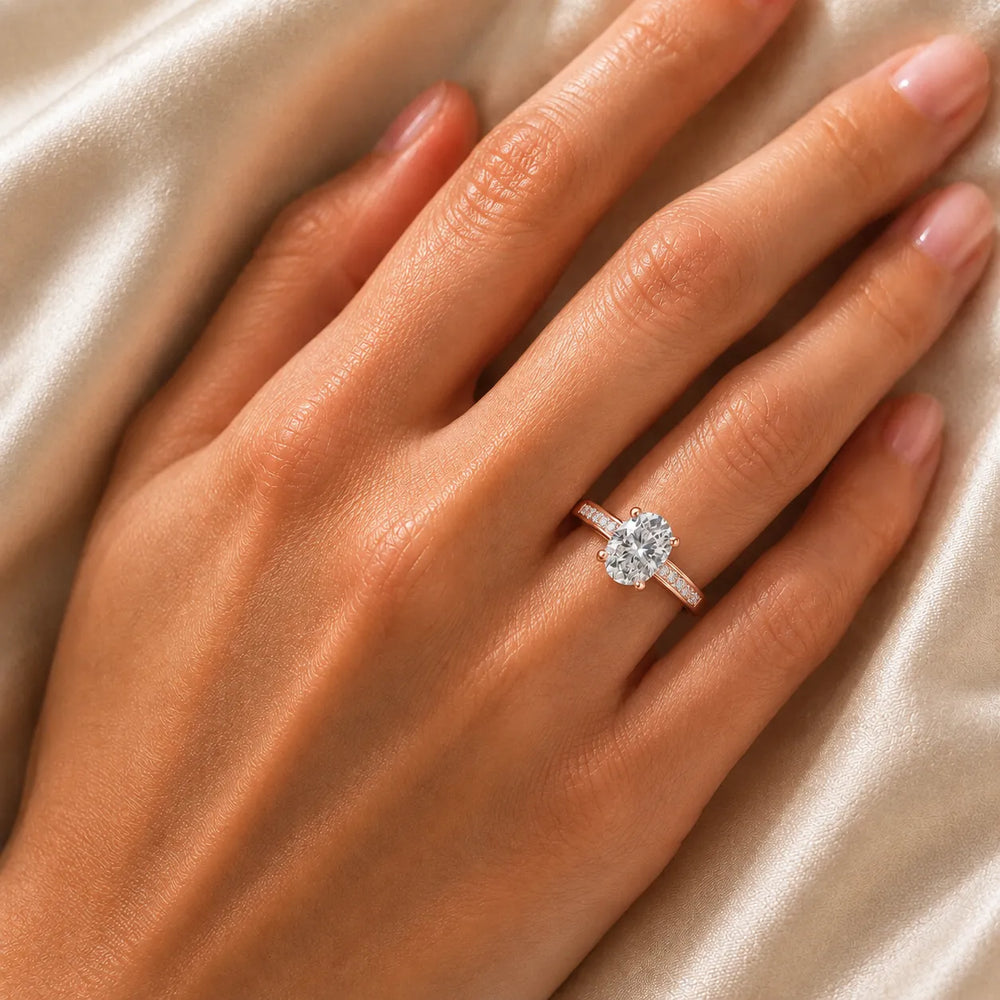 Elegant Channel-Set Accent Engagement Ring
