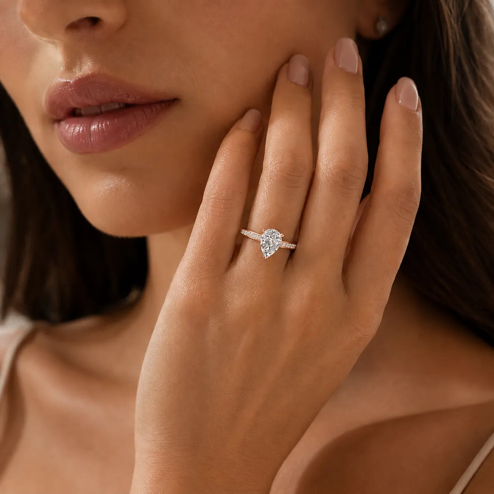 Elegant Channel-Set Accent Engagement Ring