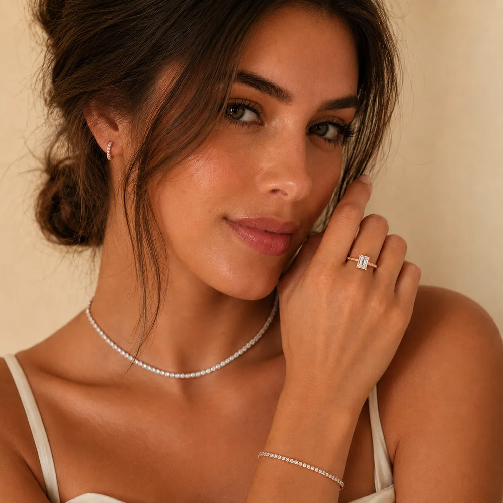 Classic Solitaire Ring with Channel-Set Accent Stones