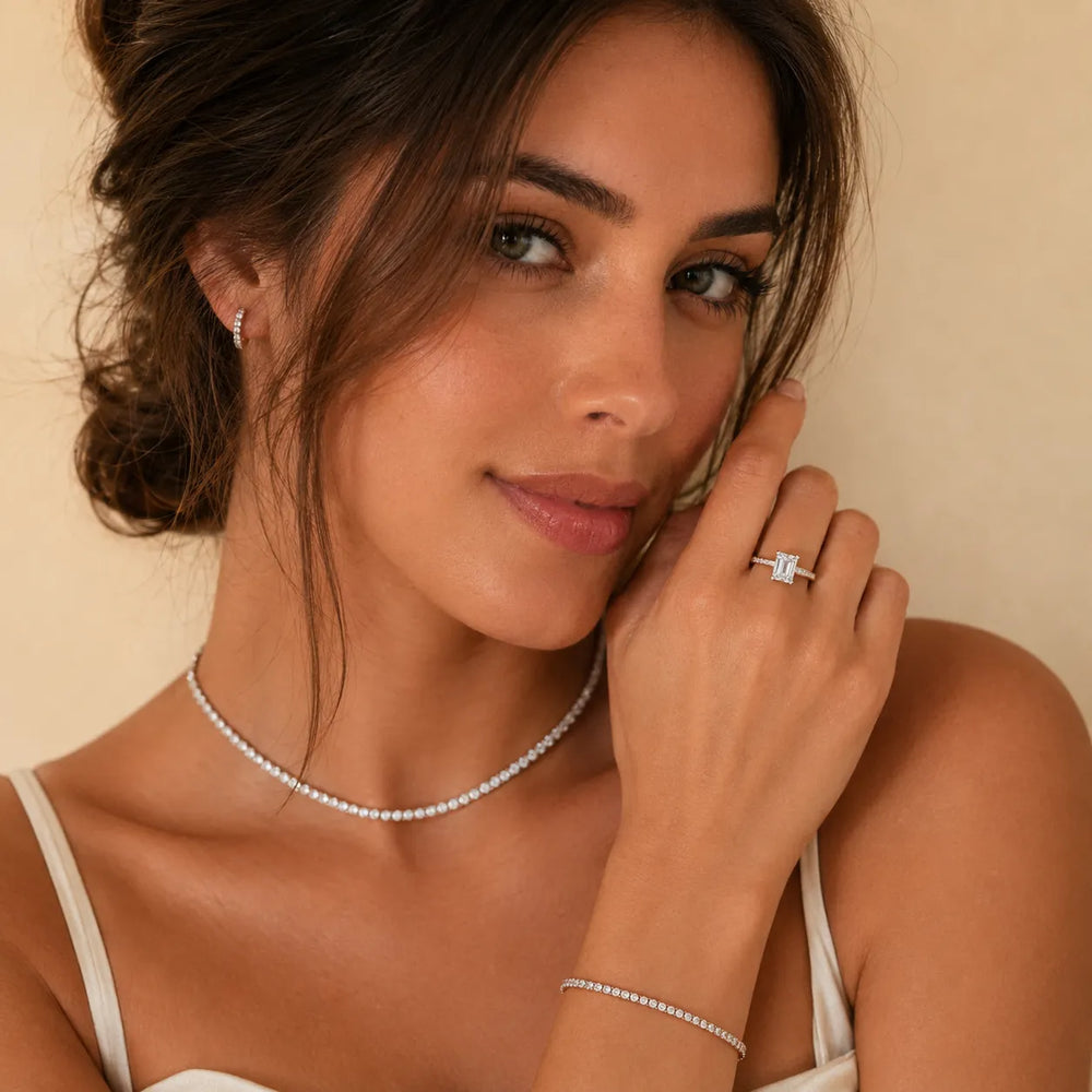 Classic Solitaire Ring with Channel-Set Accent Stones