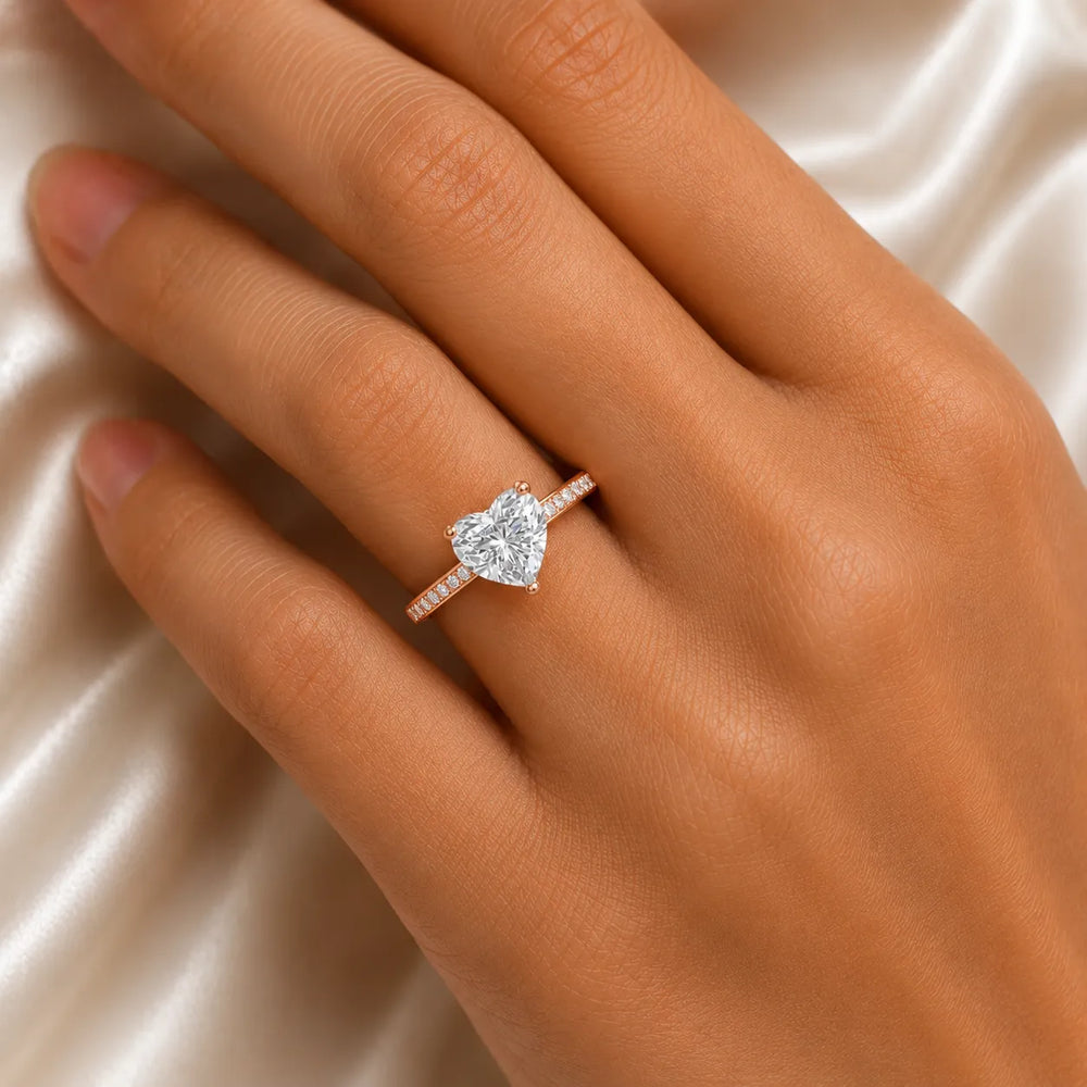 Classic Solitaire Ring with Channel-Set Accent Stones