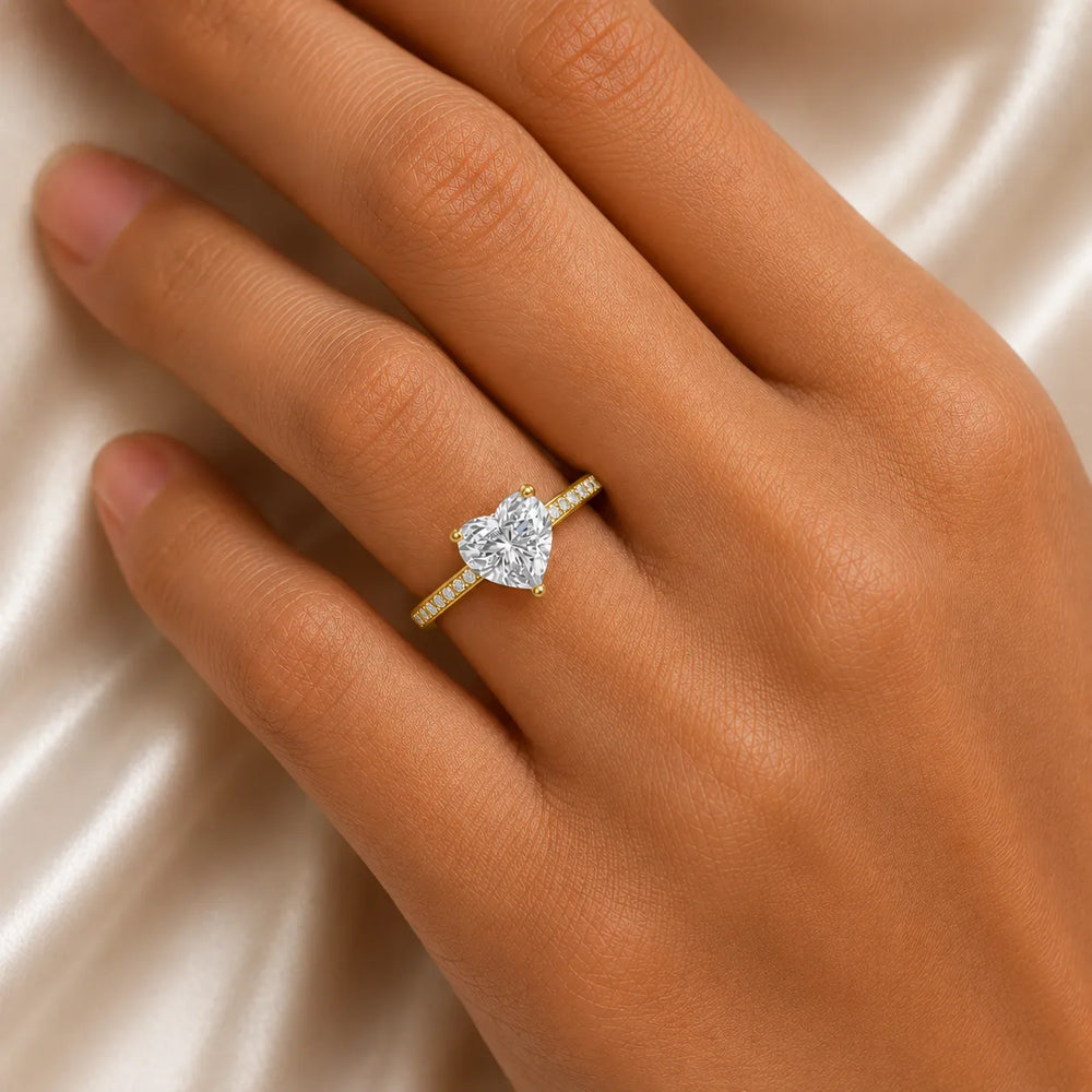 Classic Solitaire Ring with Channel-Set Accent Stones