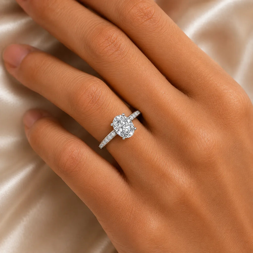 Classic Solitaire Ring with Channel-Set Accent Stones