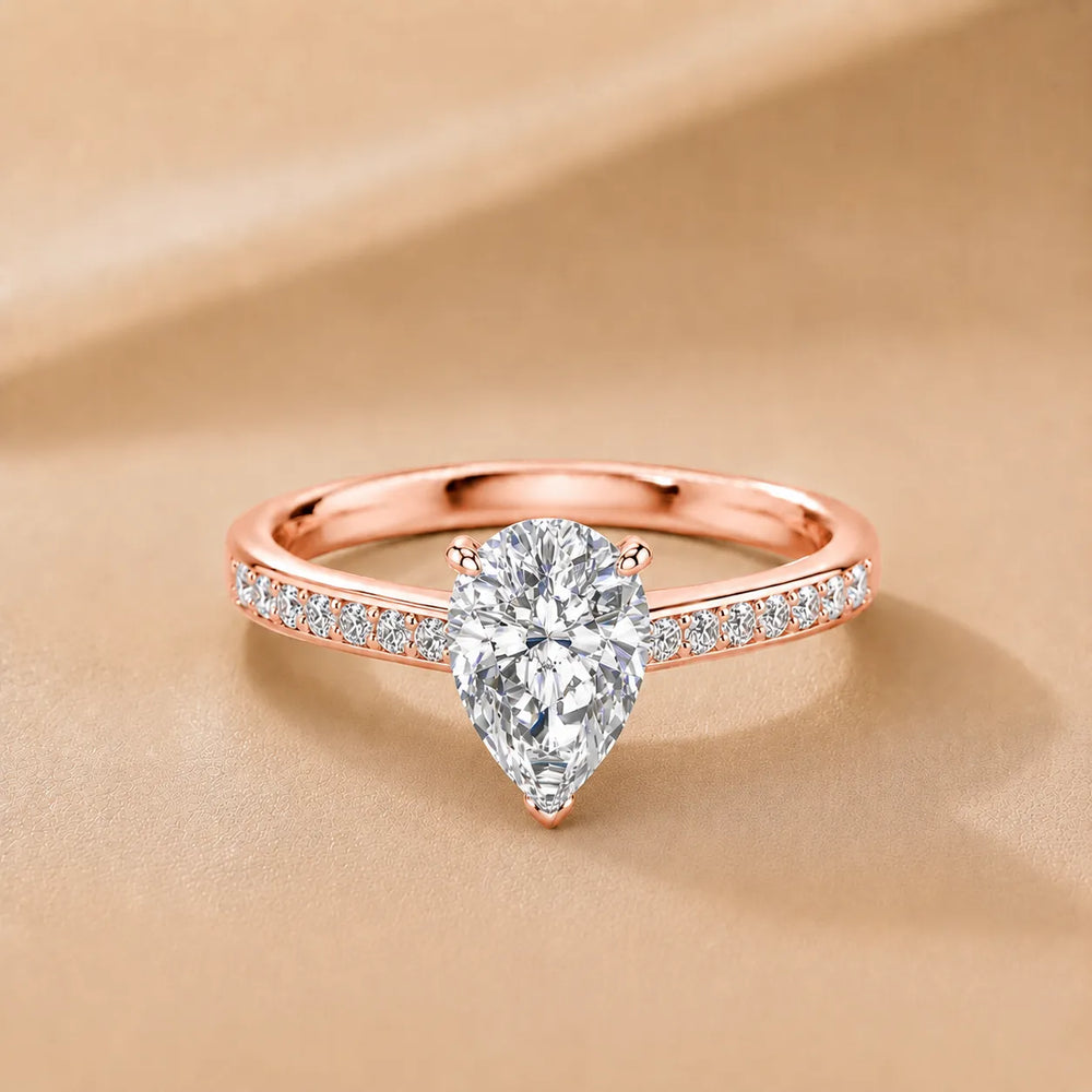 Classic Solitaire Ring with Channel-Set Accent Stones