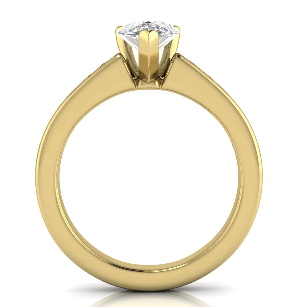 Classic Solitaire Ring with Channel-Set Accent Stones