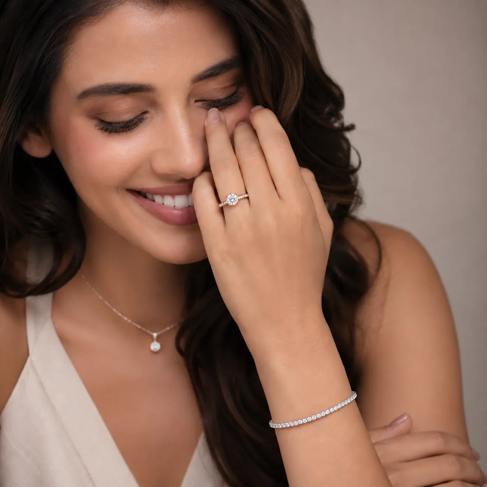Classic Solitaire Ring with Channel-Set Accent Stones