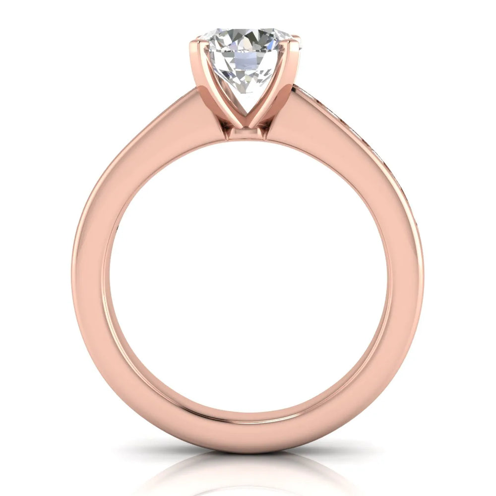 Classic Solitaire Ring with Channel-Set Accent Stones