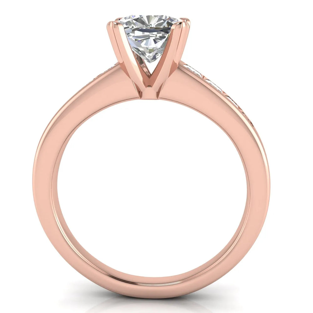 Elegant Channel-Set Accent Engagement Ring
