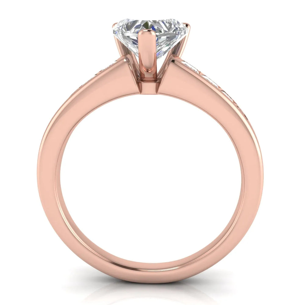 Elegant Channel-Set Accent Engagement Ring