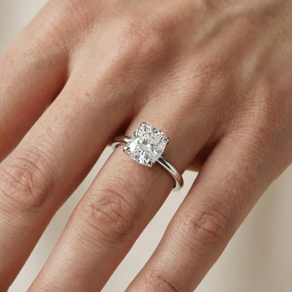 Charlotte Charm Solitaire Round Diamond Engagement Ring