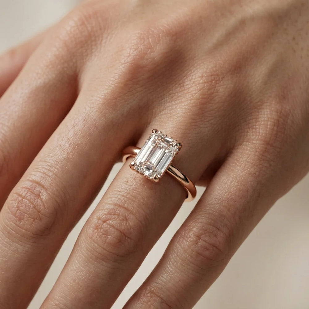 Charlotte Charm Solitaire Round Diamond Engagement Ring