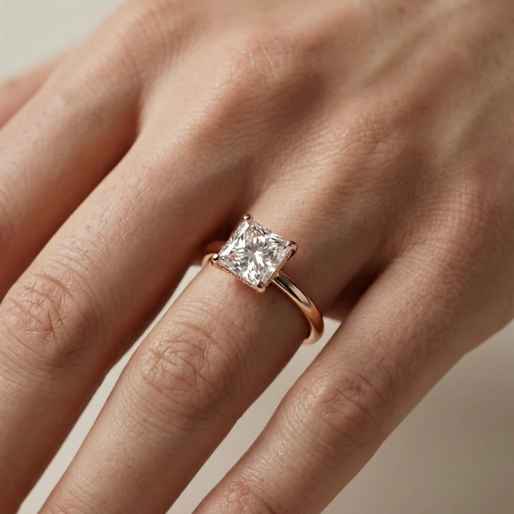 Charlotte Charm Solitaire Round Diamond Engagement Ring