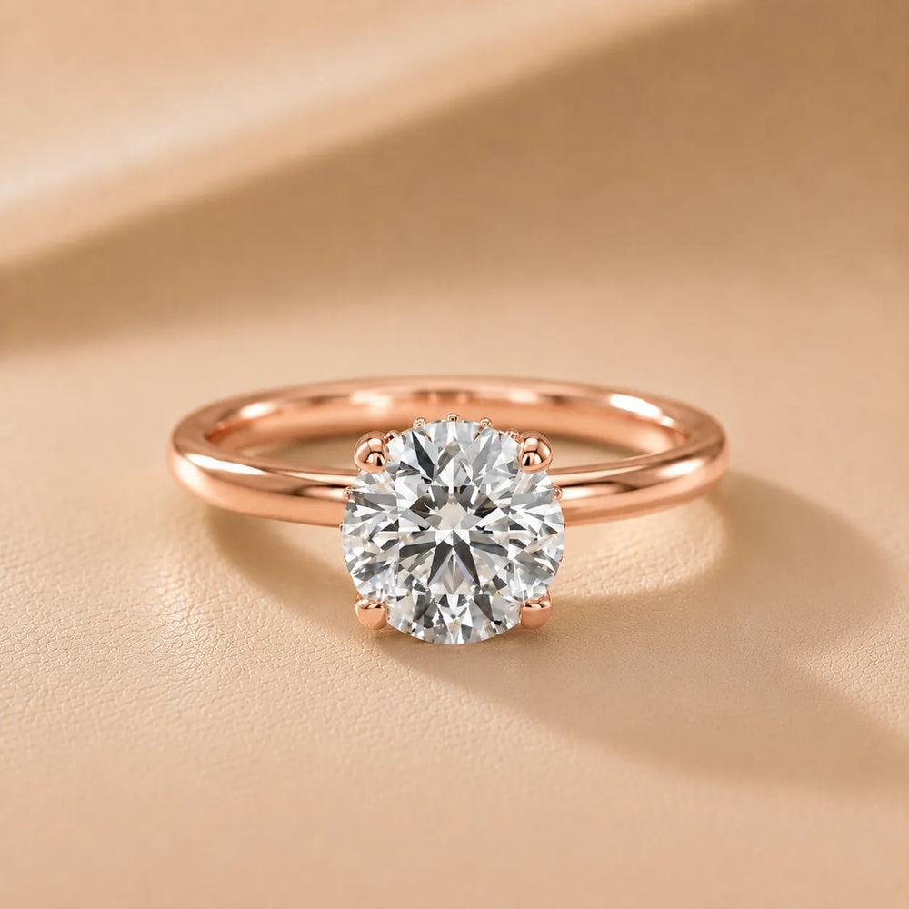 Charlotte Charm Solitaire Round Diamond Engagement Ring
