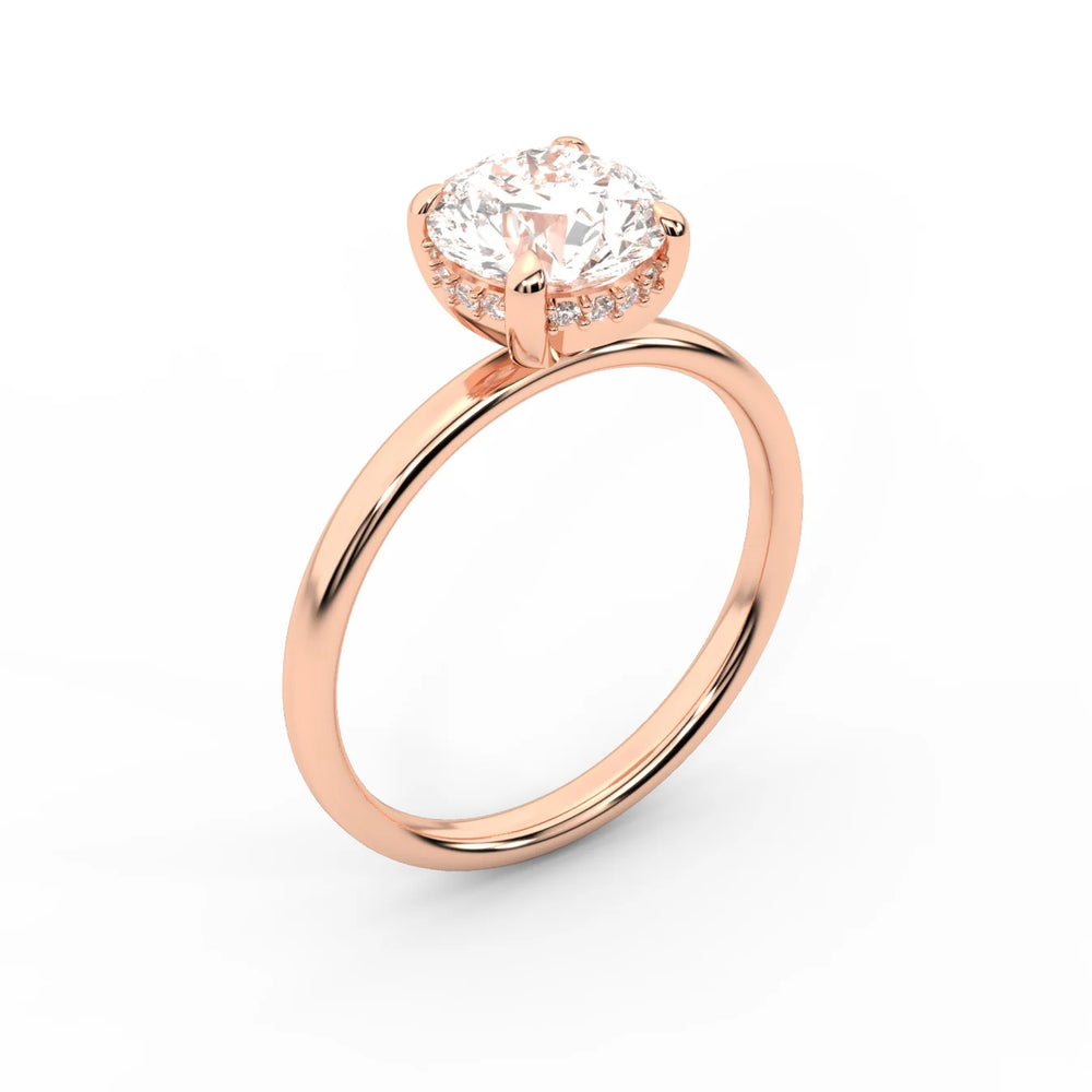 Charlotte Charm Solitaire Round Diamond Engagement Ring