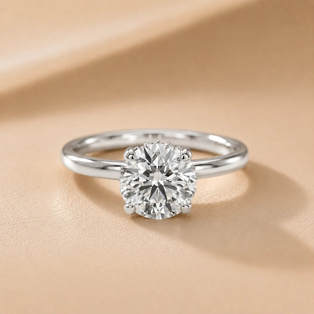 Charlotte Charm Solitaire Round Diamond Engagement Ring