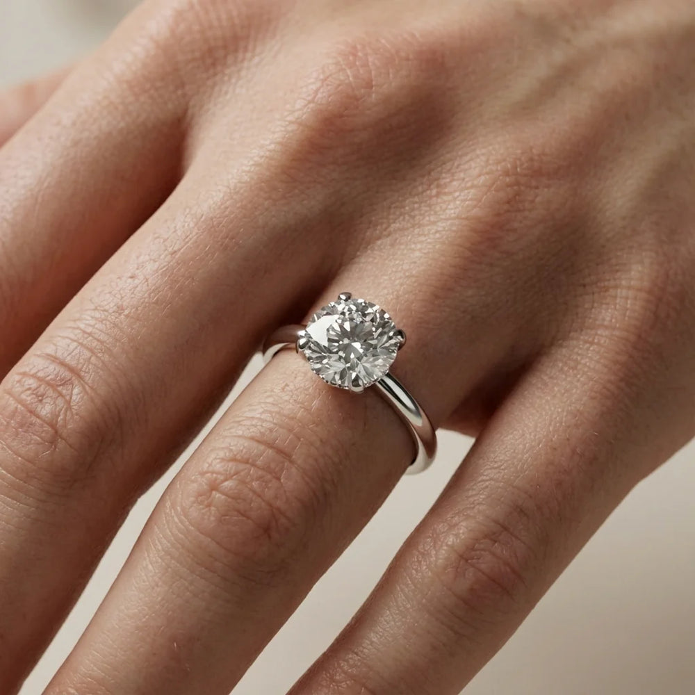 Charlotte Charm Solitaire Round Diamond Engagement Ring