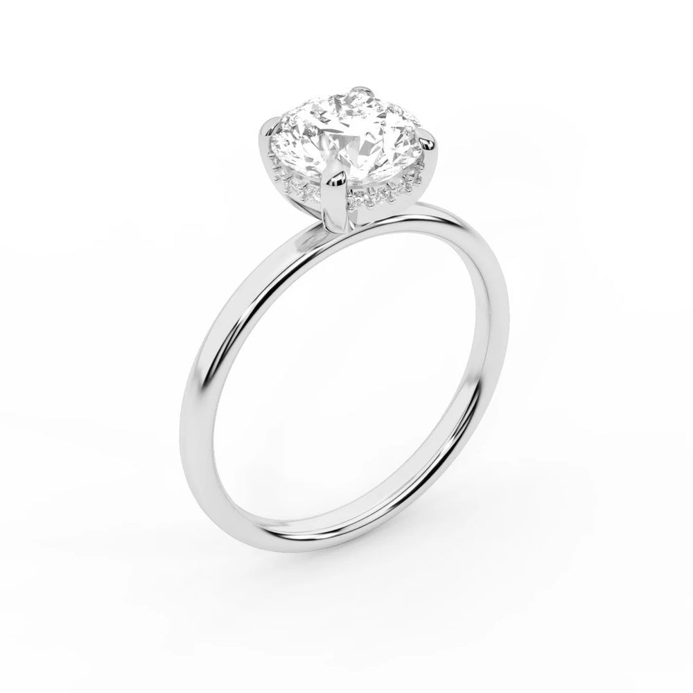 Charlotte Charm Solitaire Round Diamond Engagement Ring