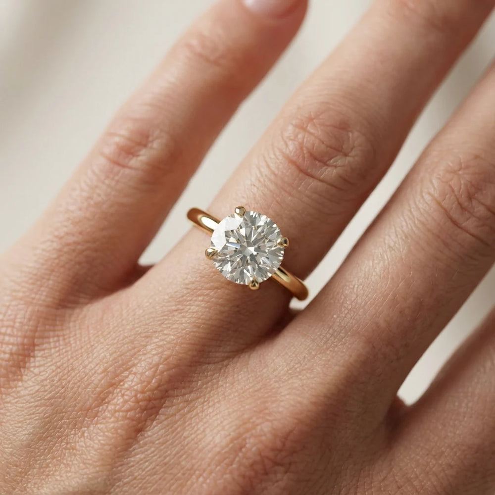 Charlotte Charm Solitaire Round Diamond Engagement Ring