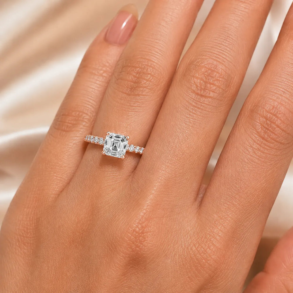 Classic Pavé Accent Engagement Ring